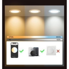 Lampes de points LED intégrées Lumina, plafond, 18W, 2 pièces