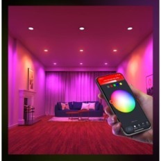 Ingebouwde LED-puntlampen Lumina, plafond, 18W, 2 stuks