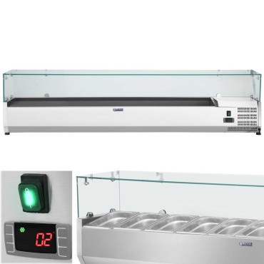 Ψυγείο με ένα γυάλινο κάλυμμα 9x GN1 / 4 180cm