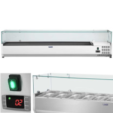 Ψυγείο με ένα γυάλινο κάλυμμα 9x GN1 / 4 180cm