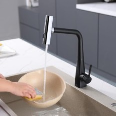 Kitchen faucet Kelleria A07629 3 in 1, pulled, black