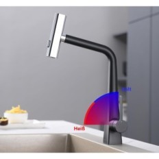 Kitchen faucet Kelleria A07629 3 in 1, pulled, black