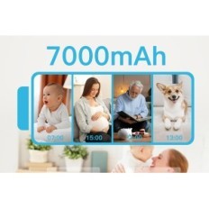 Yonvim BM07 2K Radio Nanny, 5 '' UHD, batteria da 7000 mAh, intervallo fino a 450m