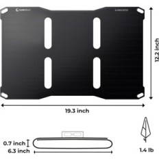 Faltbares Solarladegerät Sunbooster mit einer Leistung 21 W, 2xUSB, Ausstellung