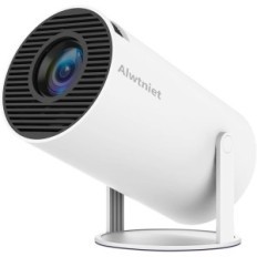 Projetor Alwnet Hy300, 4K 1080p, Android 11.0 5G WiFi 6 BT 5.0, Branco