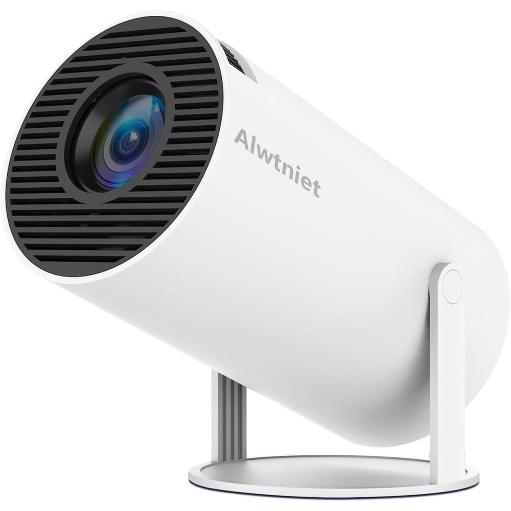 Proiettore Alwnet HY300, 4K 1080p, Android 11.0 5G WiFi 6 BT 5.0, Bianco