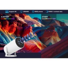 Projector Alwnet HY300, 4K 1080P, Android 11.0 5G WIFI 6 BT 5.0, WIT