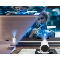 Projektor ALWNET HY300, 4K 1080p, Android 11.0 5G Wifi 6 BT 5.0, Weiß