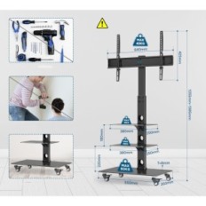 BONTEC FITW-3 TV βάση, 30-70 '', μέχρι 40kg, VESA 600x400mm, που χρησιμοποιείται