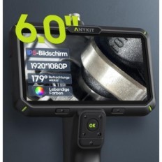 AnyKit An600 endoskopas su apšvietimu, IPS ekranu 6 '', 1080p HD, IP67, 5m