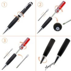 Un stylo avec une caméra cachée Campen Campen Full HD 1080P Mini-Spy Caméra Spy Discrete dans Pen pour enregistrements et sécuri