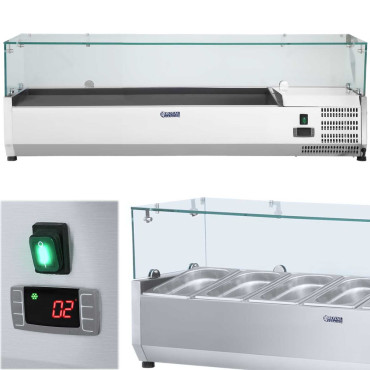 Ψυγείο με ένα γυάλινο κάλυμμα 6x GN1 / 4 140cm