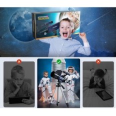 Astronoomiline teleskoop Nakatiin lastele ja algajatele, 70 mm / 15x-150x