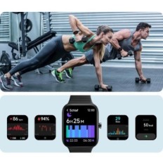 Smartwatch IDW15, Bluetooth, IP68, Android / iOS, fekete