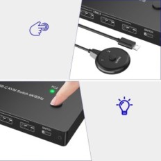 KVM 2 Porter USB-C KVM Switch 4K / 60Hz, USB-C / HDMI
