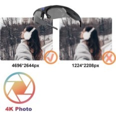 Sunglasses with Hereta, Wi-Fi, 4K, UV400, up to 256 GB TF cards