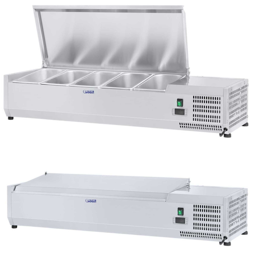 Almofada de refrigeração com tampa de aço 5x GN1 / 4 120 cm
