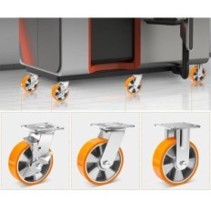 Weibida 150 mm wielen, tot 2300 kg, met een rem, 4 stuks.