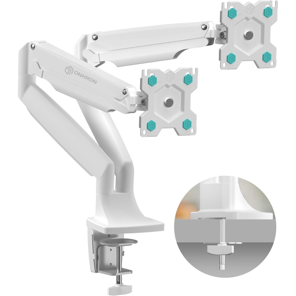 Dva monitorja OnKron G200 13-32 '' do 8,5 kg, VESA 75/100, White