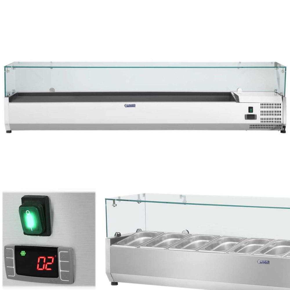 Kjølepute med et glassdeksel 9x GN1 / 3 200cm