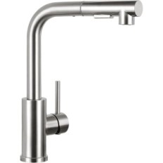 Faucet de cozinha DJs 028N, puxe para fora do chuveiro, aço inoxidável, níquel