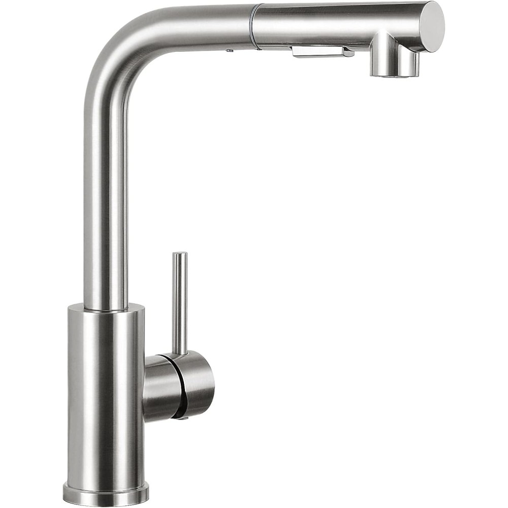 Faucet de cozinha DJs 028N, puxe para fora do chuveiro, aço inoxidável, níquel