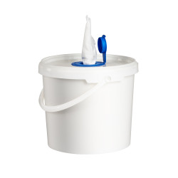 A bucket with a non-woven...