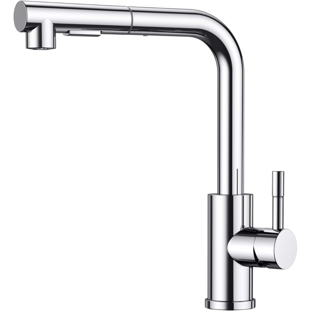 Batteria da cucina Foreus FRKF25CH, con rubinetto estraibile, cromato