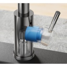 Batterie de cuisine fories frkf25ch, avec robinet de pull-out, chrome