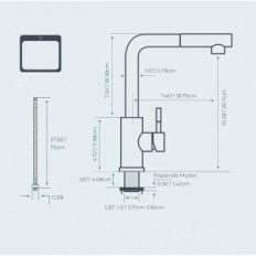 Μπαταρία κουζίνας FORIUS FRKF25CH, με βρύση βρύσης, Chrome