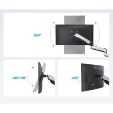 Três Monitores17-32 '' 'Prata Ergonômico Braço Huanuo HNTS3S Desktop