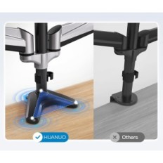 Trys monitoriai17-32 '' sidabro ergonomiška ranka huanuo hnts3s darbalaukio stalas