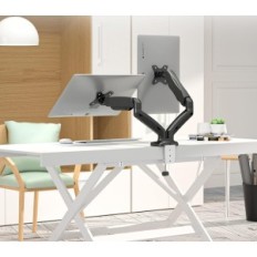 Kaks monitorid Bontec GDM02U-V02 monitorid, 13-32 ', VESA75 / 100, näitus