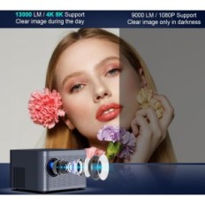 Mini proiettore con focus elettrico Magracubico HY350, 4K, Wi-Fi6, BT 5.0, 150 ''