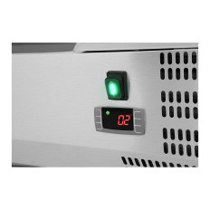 Šaldytuvas su stiklo dangčiu 3x GN1 / 3 ir 1x GN1 / 2 120cm