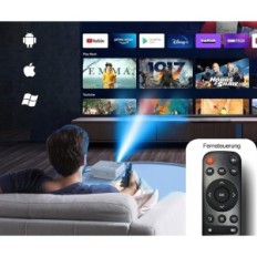 Staratlas L36P-projektor, 5G Wi-Fi Bluetooth Full HD, 12000 lm, utan fjärrkontroll