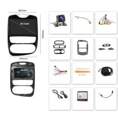 Hikita car radio with screen for Renualt SA Clio, Bluetooth, FM