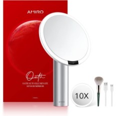 Make-up Mirror Amiro 9 "med belysning, 3 lys og 6 lysstyrke, sølv