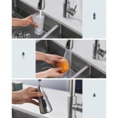 Kitchen battery Forious BEKF23-38 with pull-out spout, stainless steel