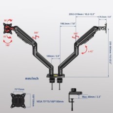 To skjermer tvinger Mount FM4546, 15-42 '', opptil 20 kg