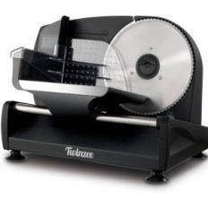 Twinzee Electric Slicer, 0-15 mm, 2 terää, musta, näyttely