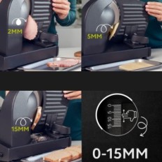 Twinzee Electric Slicer, 0-15 mm, 2 čepele, černá, výstava