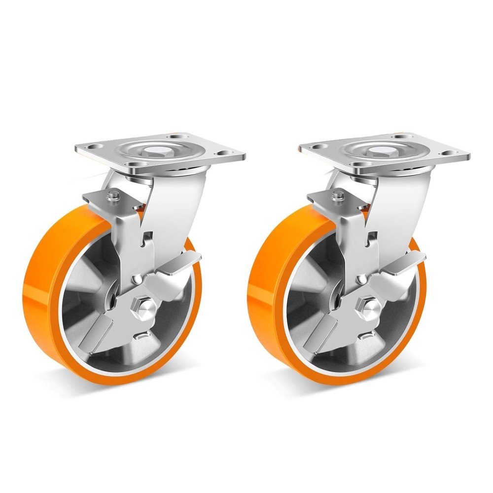 Weibida 125 mm hjul, op til 1800 kg, med en bremse, 4 stk.