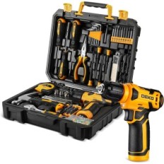 Deko 126 toolkit with 8 V battery drill, 10 mm 3/8 handle