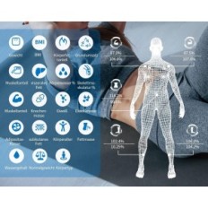 Inteligentní lescale P1 podlahová hmotnost s 8 elektrodami, až 180 kg, bílá