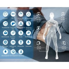 Intelligent Lescale P1 Golvvikt med 8 elektroder, upp till 180 kg, vit
