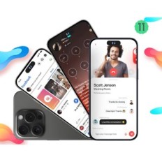 Smartfon QIMHAI i15ProMa, Android, 4 GB RAM + 128 GB, 4G, 2 karty SIM, srebrny