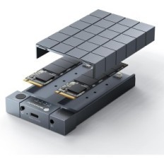 Yottamaster HC1-C3 Docking Station til M.2, Aluminiumshus med 2 slots