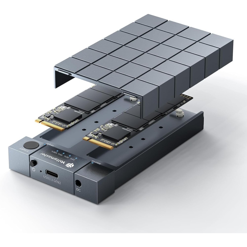 YottaMaster HC1-C3 Docking Station a M.2, alloggiamento in alluminio con 2 slot
