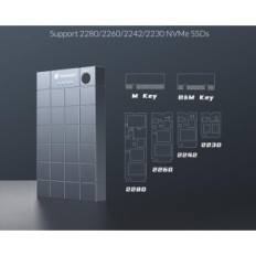 Yottamaster HC1-C3 Docking Station til M.2, Aluminiumshus med 2 slots